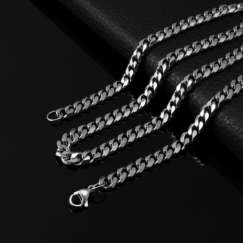 Retro Geometric Stainless Steel Chain Necklace 1 Piece