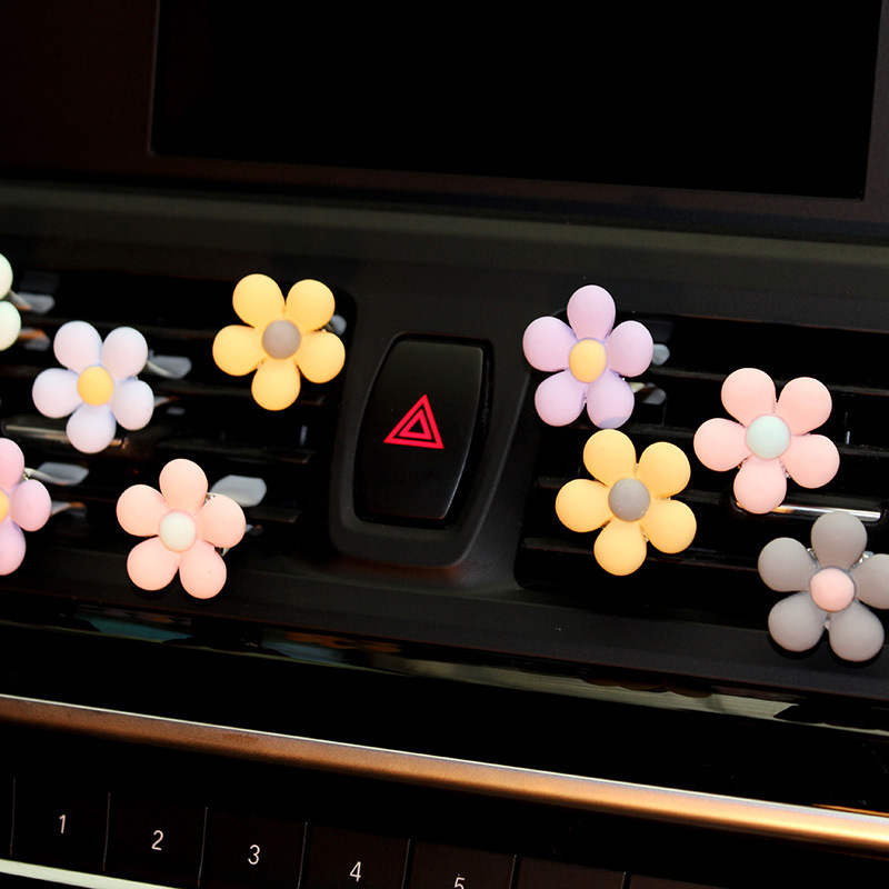Pinza de salida de aire de flor de viento de Xuanya clip de salida de aire de coche de coche clip de salida de aire decoración de coche creativo suministros de coche mujer