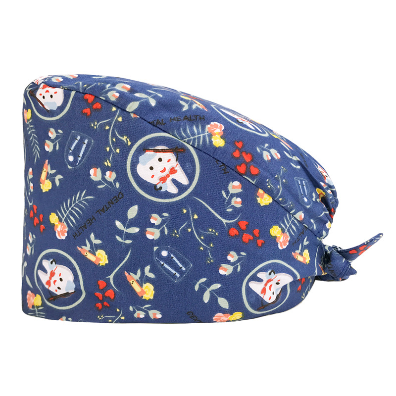 Quirófano sombrero hembra enfermera sombrero confinamiento flor tapa dental oral Clínica Médico lindo trabajo oral tapa