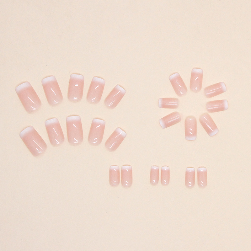 Sweet, gentle, light pink gradient European wearing armor, simple and pure desire Instagram style fake nail product_voghion.com