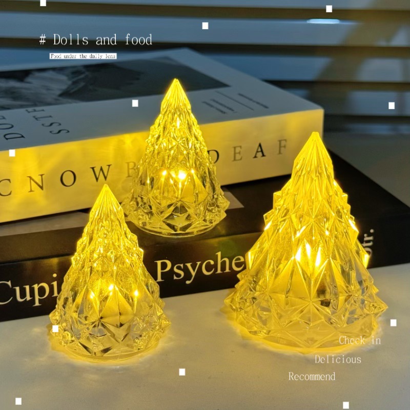 Crystal iceberg lámpara de noche dormitorio decoración dormitorio montaña de nieve atmósfera lámpara accesorios adornos regalo de cumpleaños chica amiga