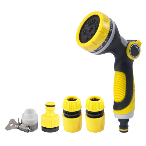 Car Wash High-Pressure Sprinkler Head for Flowers and Vegetables, Garden Flower Water Gun 10-in-1 Car Wash Water Gun with Double Bubble Set