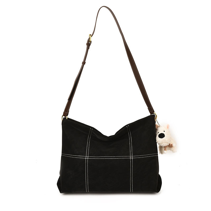 Bolsos retro retro mate de alta calidad para mujeres 2025, nueva moda de gran capacidad, bolsas de hombro, bolsas de hombro de estilo perezoso.