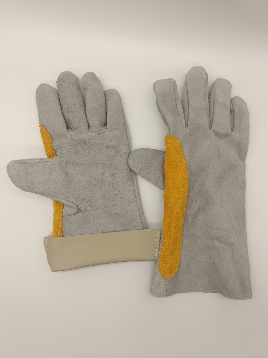 劳保皮手套焊接手套耐热全牛皮电焊工手套 牛皮电焊手套
