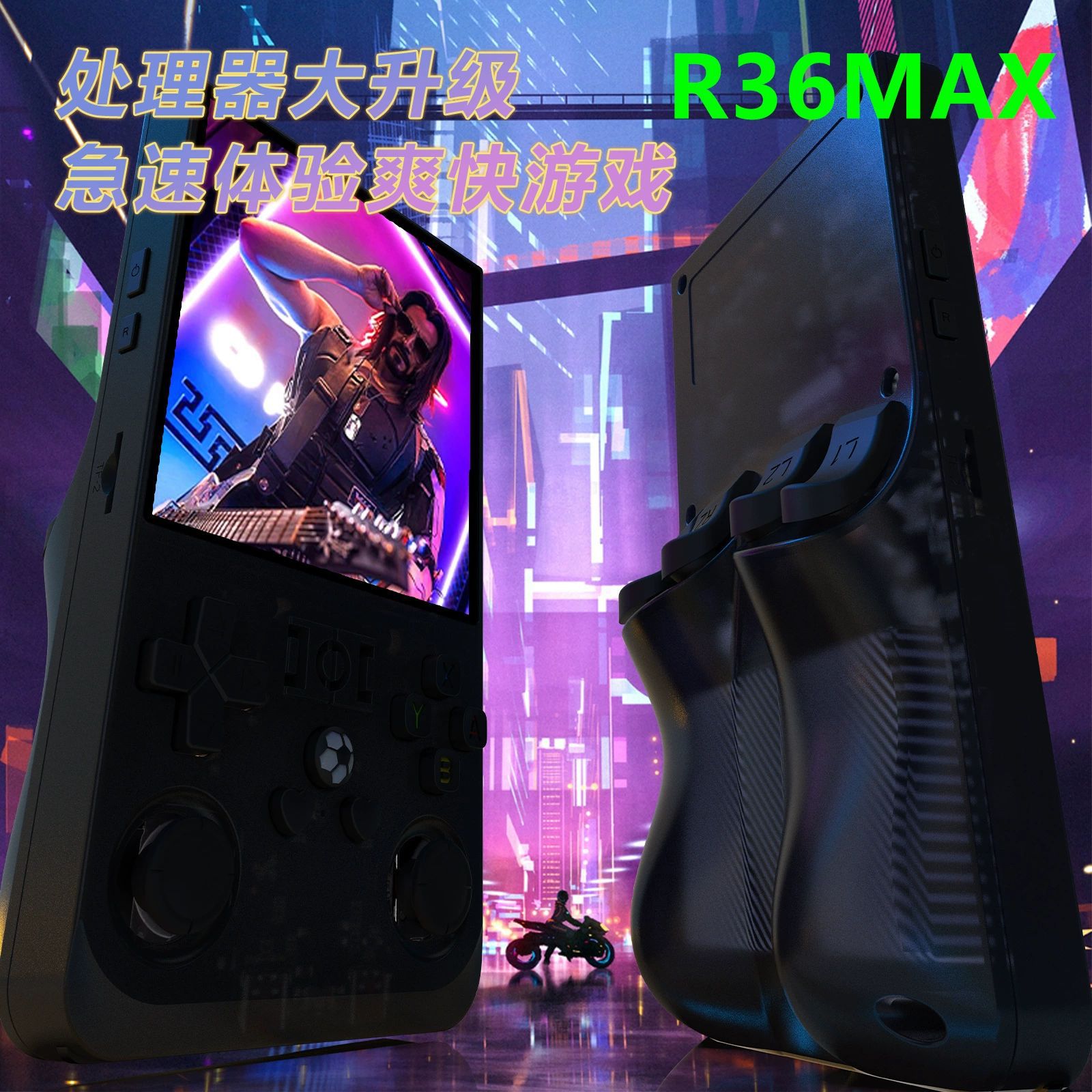 La explosión transfronteriza R36MAX consola de juegos portátil de 4 pulgadas pantalla en color HD retro arcade PSP de código abierto doble sistema portátil