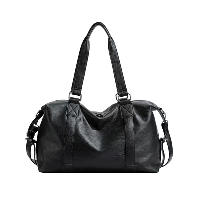 2024 새로운 거리 패션 대용량 여행 가방 핸드백 블랙 크로스 바디 백 유니섹스 캐주얼 토트