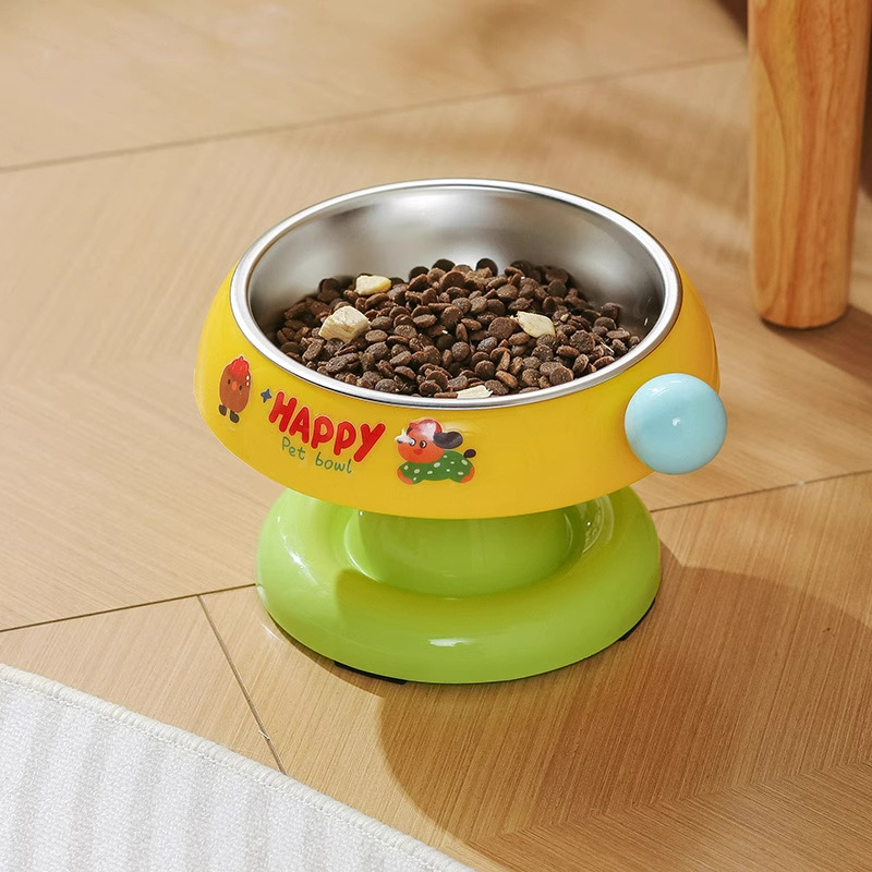 猫碗猫咪饭碗粮碗喝水碗保护颈椎猫食盆不锈钢狗碗不易打翻宠物碗|undefined