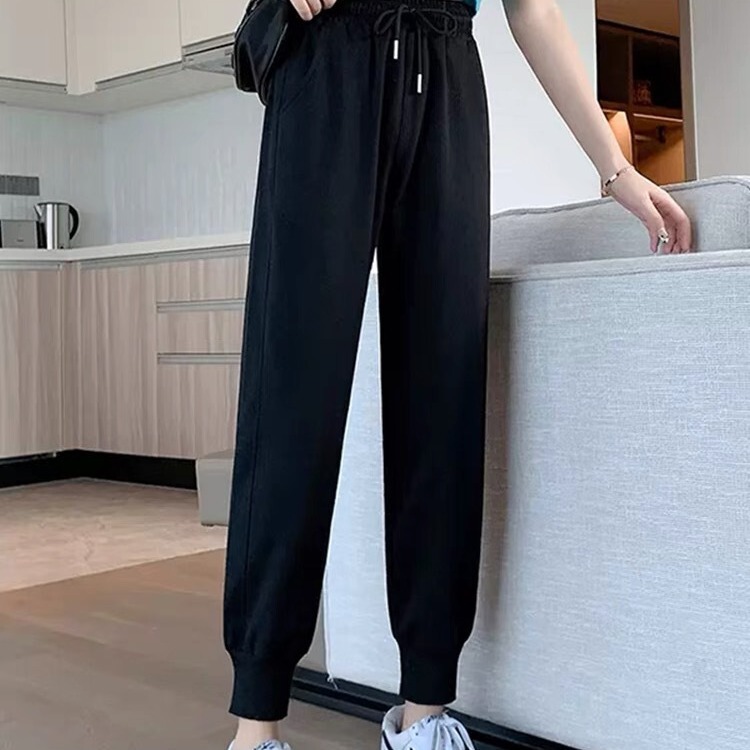 Japanese and Korean Sports Pants for Women in Autumn and Winter, Loose and Versatile, 2024 New Large Size Casual Cotton Pants and Sanitary Trousers