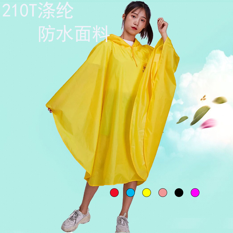 Chimelong Play and Water Polyester Fabric, Fashionable Raincoat and Poncho for Adults and Men, Polyester Poncho with Reflective Strips