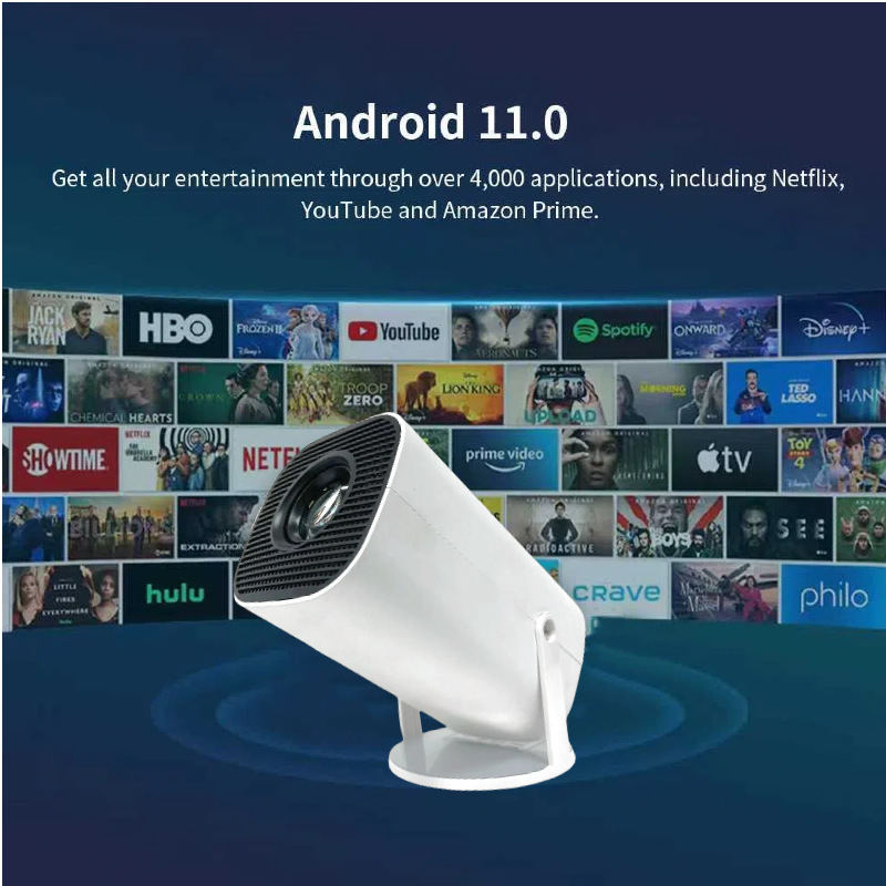 Mini proyector doméstico portátil transfronterizo compatible con análisis 4K Android H713 chip 720P máquina de comercio exterior