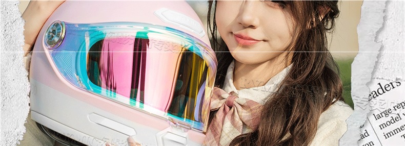 Rymic Retro Cruise Full-Face Motorcycle Helmet Men's and Women's Motorcycle All-Season Safety Helmet Bluetooth Slot 3C Certification
