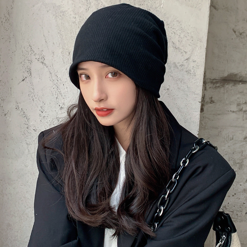 Heap Hat Women's Winter New Internet Popular Ins Japanese Style All-Match Thin Spring and Autumn Trendy Cool Baotou Cold Hat Wool Knitted Hat