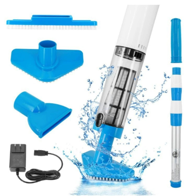 3-in -1 Vacuum Pool Cleaner Cordless Handheld Run Time Super 100 Minutes Handheld Cleaner