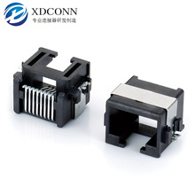 RJ45�W�ڳ���8.6mm�а�SMT RJ45����W���B���� ��ɫ�zо