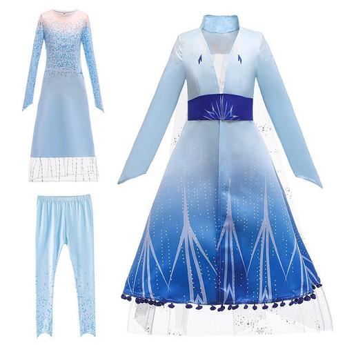 Cross-border European and American foreign trade formal dress Frozen 2 new Elsa princess dress for girls Christmas performance attire