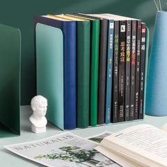 Children's desktop vertical bookshelf for students, creative minimalist learning stationery storage bookstand with iron craft book blocker