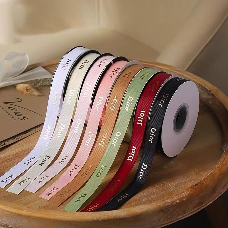 烫金螺纹高级大牌花艺丝带DIY蛋糕礼物装饰彩带缎带涤纶带织带