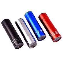 LED迷你强光电手握式铝合金手电筒照明灯九灯礼品395便携小巧