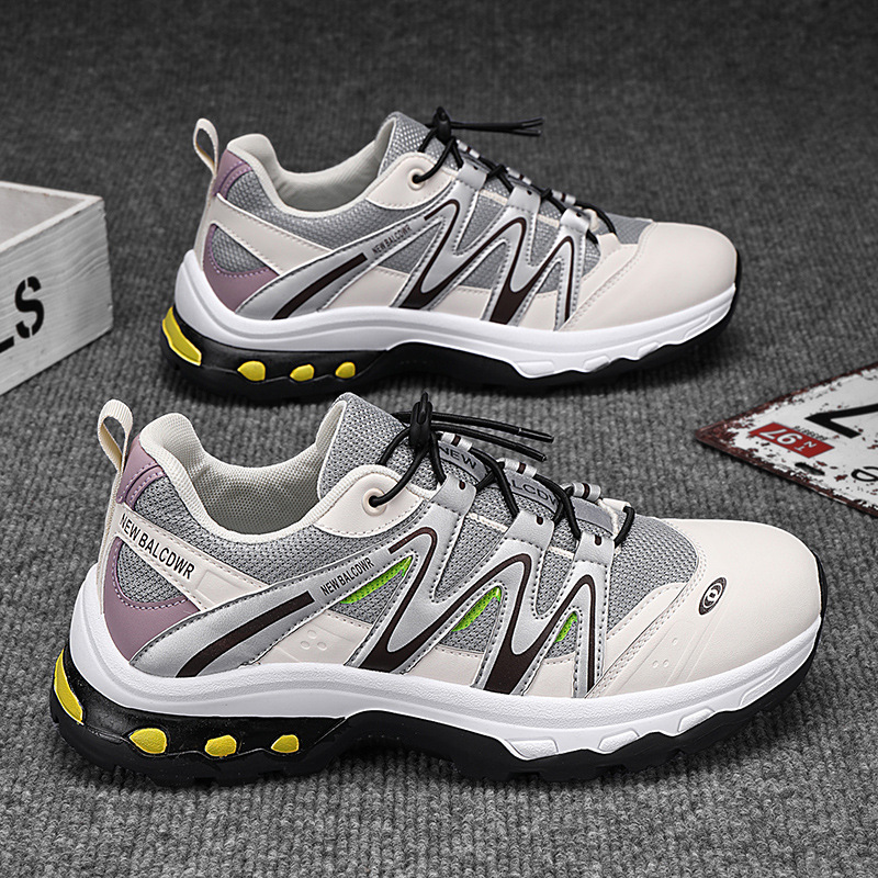 Zapatos de hombre 2025 nuevos zapatos deportivos casuales de suela gruesa transpirable de primavera zapatos de senderismo antideslizantes de viaje al aire libre para hombres