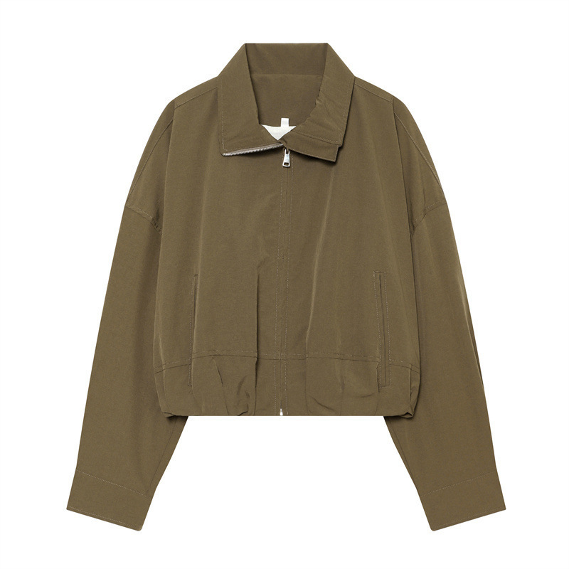 2026 Cross-Border Foreign Trade Women's Clothing Wholesale Bubble Hem Cotton Jacket 1341989