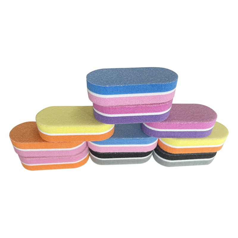 Mini round block sponge file factory wholesale nail file sandpaper file nail repair suit foot file polishing file
