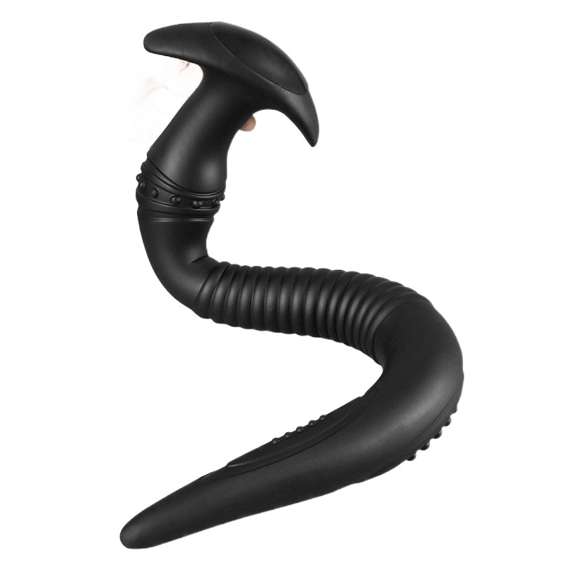 Super largo ananja al aire libre desgaste anal plug crisantemo femenino juguetes sexuales silicona espalda corte estimulación masturbación palo juguetes sexuales