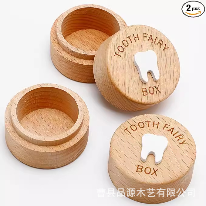 Caja de almacenamiento de pezón de madera para niños caja de almacenamiento de dientes letras caja de colección conmemorativa caja de pezón de madera para niños