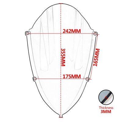 Rs457 23-25 Modified Motorcycle front windshield