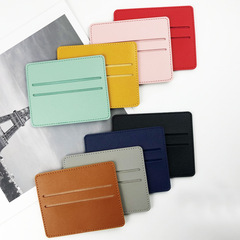 Thin ID card holder for women, leather card case with PU material, multi-card slot card holder, wholesale