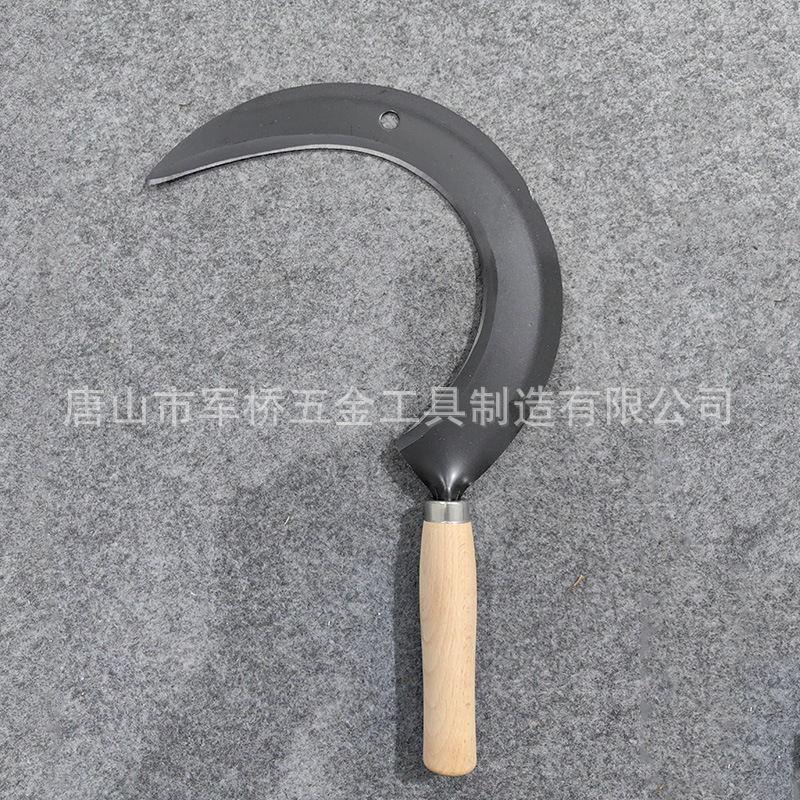 厂家批发小锯镰农用小镰刀锯齿全钢木柄禾刀