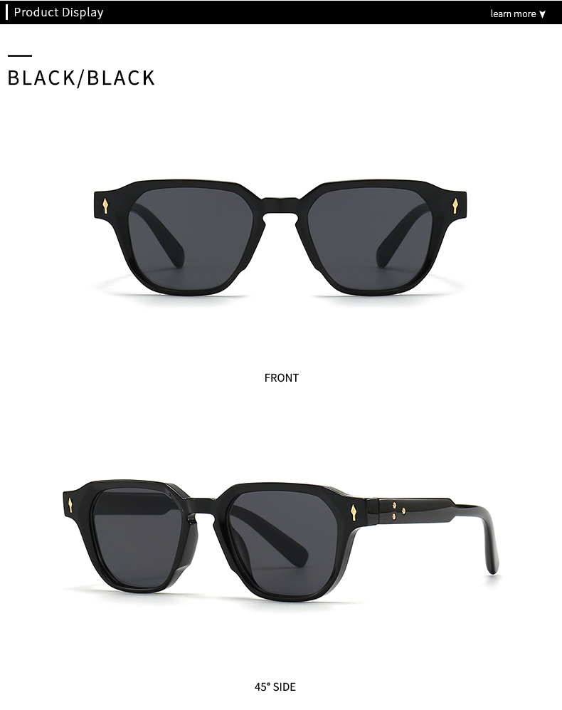 Commerce extérieur transfrontalier européen et américain à monture étroite LUNETTES DE SOLEIL à la mode, tir de rue, charme moderne, rétro LUNETTES DE SOLEIL 3406_voghion.com