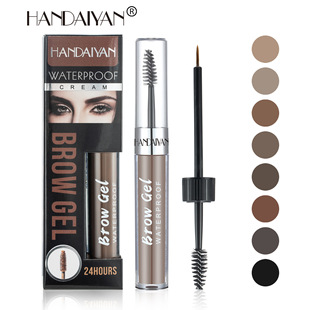 HANDAIYAN 8 color liquid eyebrow dye cream waterproof not easy to smudges Eyebrow Liquid double-headed eyebrow brush easy to color Wild Eyebrow