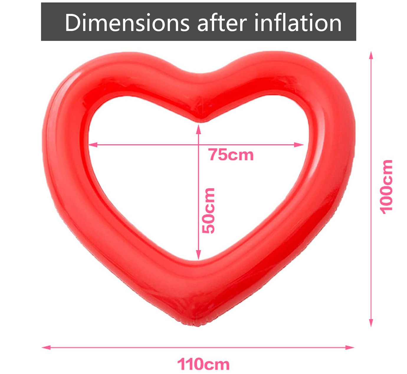 러브 수영 링(인플레이션 후 크기 110*100cm)