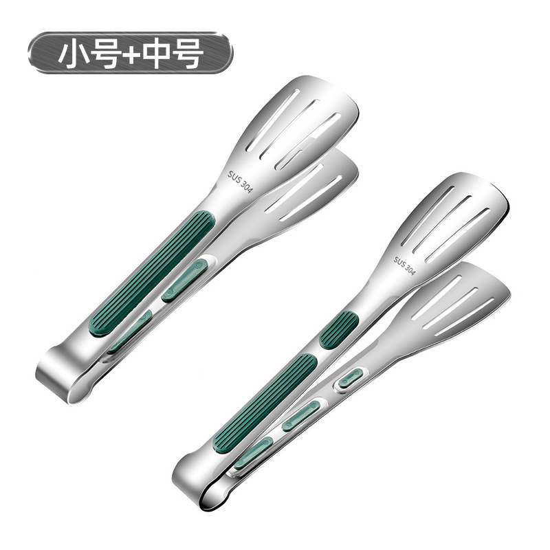 Clip de acero inoxidable Clip de alimentos Clip de hielo doméstico anticaldado cocina multifuncional Clip de barbacoa Set de tijeras BBQ