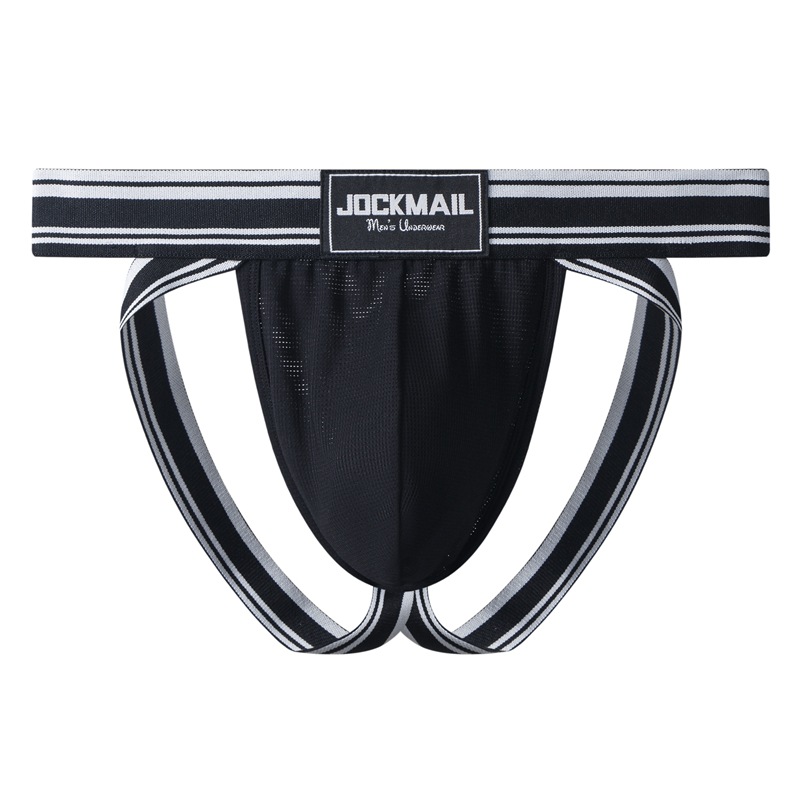 JOCKMAIL sexy ropa interior de los hombres de malla transpirable Gran Tanga sexy ropa interior deportiva elástica