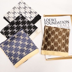 New French Arc de Triomphe spring silk scarf wholesale 70 imitation silk long silk scarf tied with square scarf high-end scarf