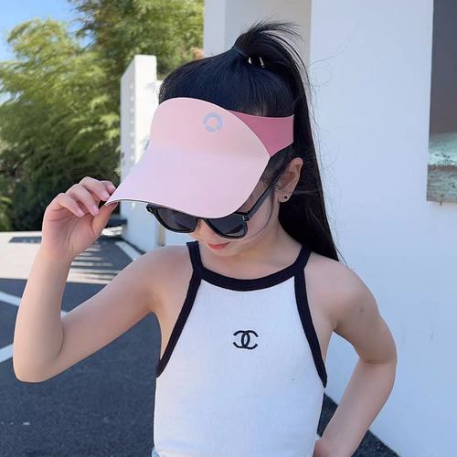 Children's sporty sun hat for boys and girls, summer breathable ultra-light sun hat, empty top hat, UV outdoor sun hat