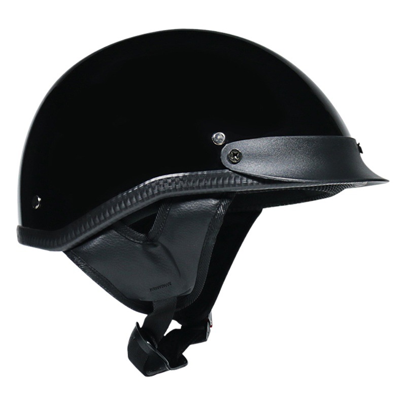 Casco, casco de verano, medio casco de motocicleta para hombre, scooter, bicicleta eléctrica, casco retro personalizado estilo príncipe, moda urbana, talla grande
