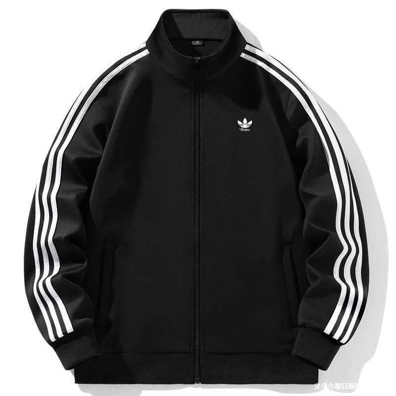 Spring Clover Fashion Brand plus size Men's All-match Jacket Three-bar Lovers Sports Leisure Collar Jacket for Women