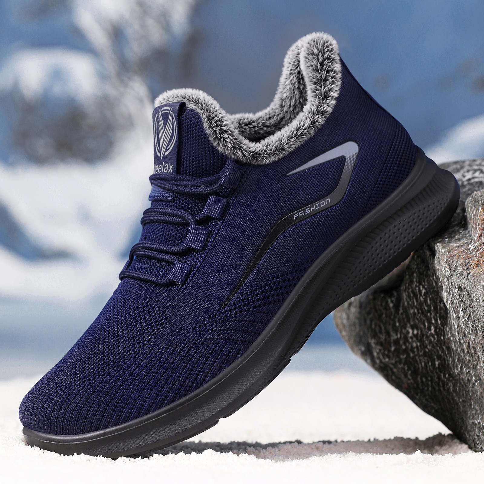 Zapatos de algodón de invierno para hombres de mediana edad, viejos zapatos de tela de Beijing para hombres, zapatos de terciopelo y calentamiento para hombres de edad avanzada