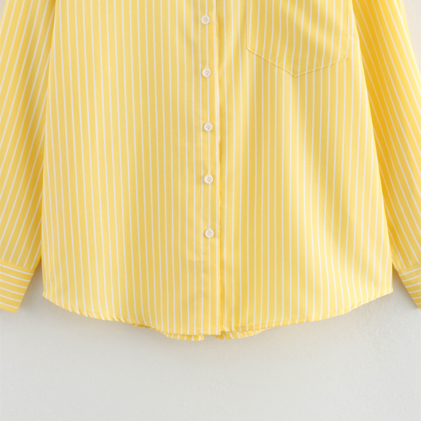 Women's Casual Loose Fit Stripe Shirt With Pocket, Long Sleeve Polo Collar Blouse, Comfortable Breathable Tops For Spring Summer_ecoleips.com