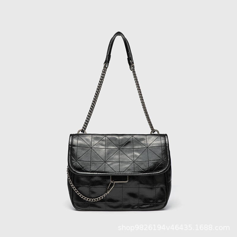 Zr Cross-Border Style Trendy Women's Large-Capacity High-End Quilted Chain Bag Versatile Handbag Shoulder Crossbody Bag