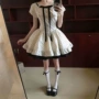 蓬蓬波点显瘦撞色连衣裙