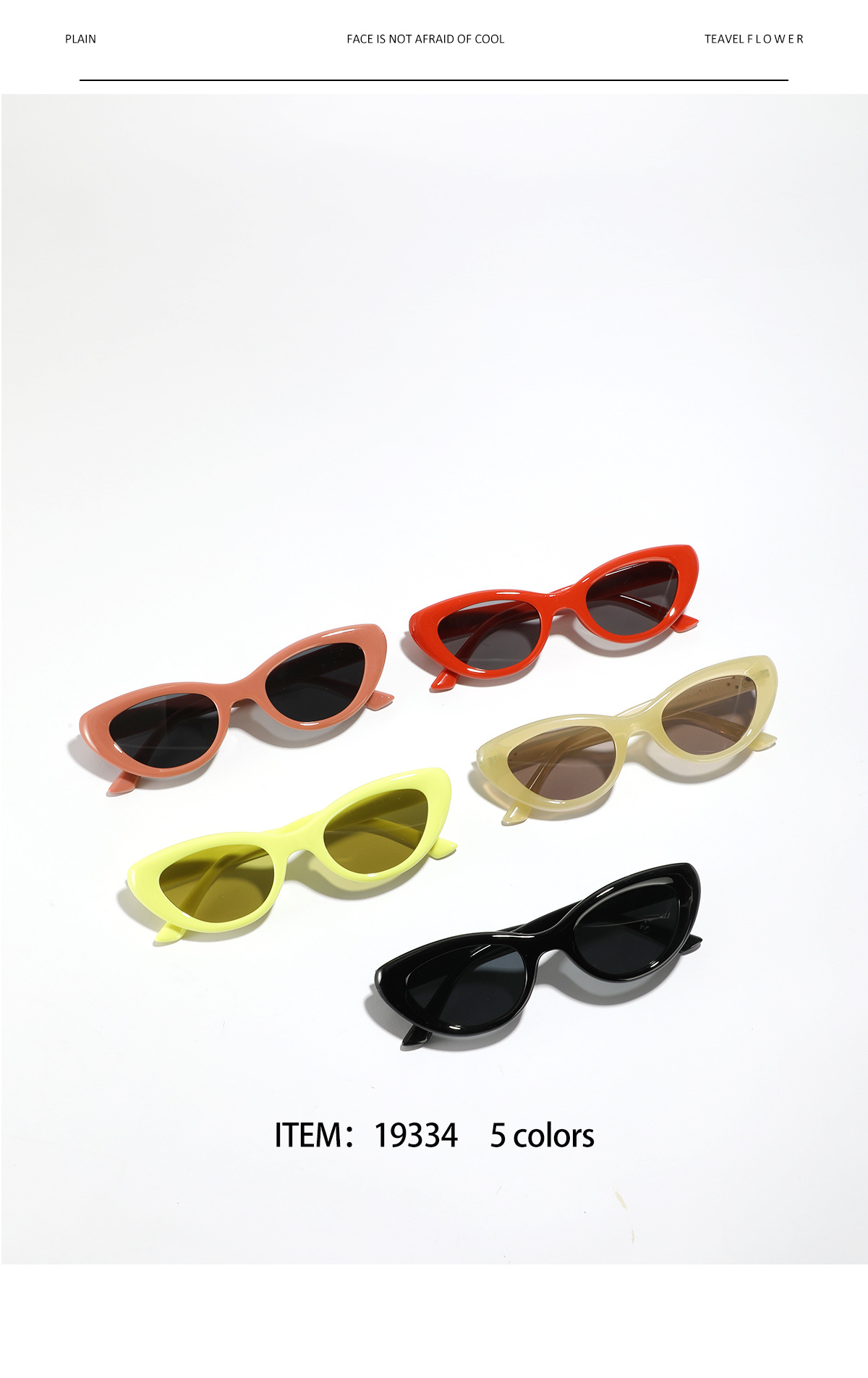 Retro Solid Color Ac Cat Eye Full Frame Men's Sunglasses display picture 1