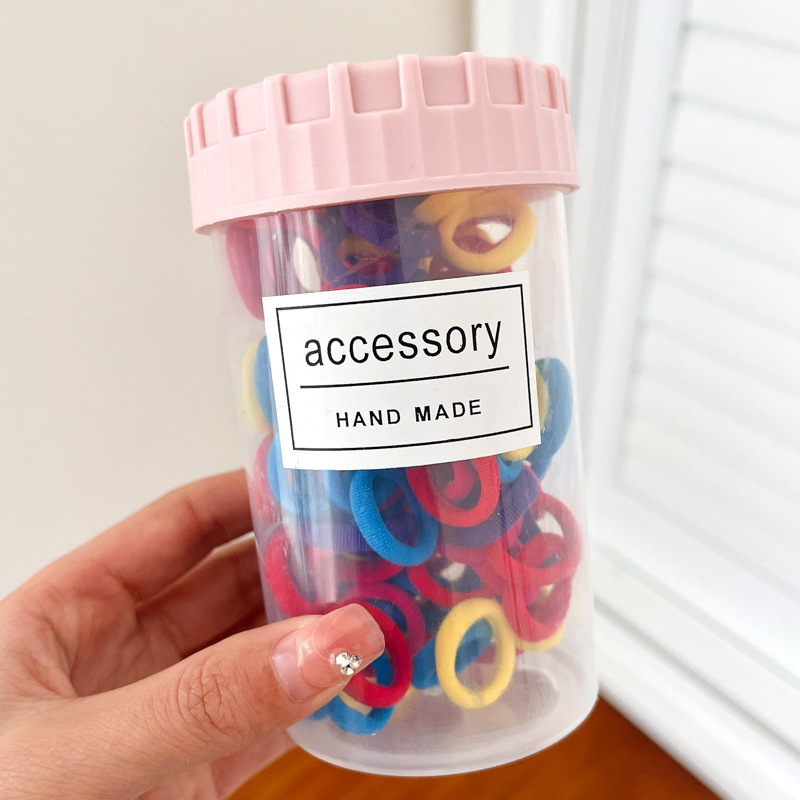 Banda de goma de color caramelo para niños cuerda para el cabello banda para el cabello cuerda para el cabello para bebés no lastima el cabello de aspecto alto lazo Cola de Caballo accesorios para el cabello lazo Anillo para el cabello