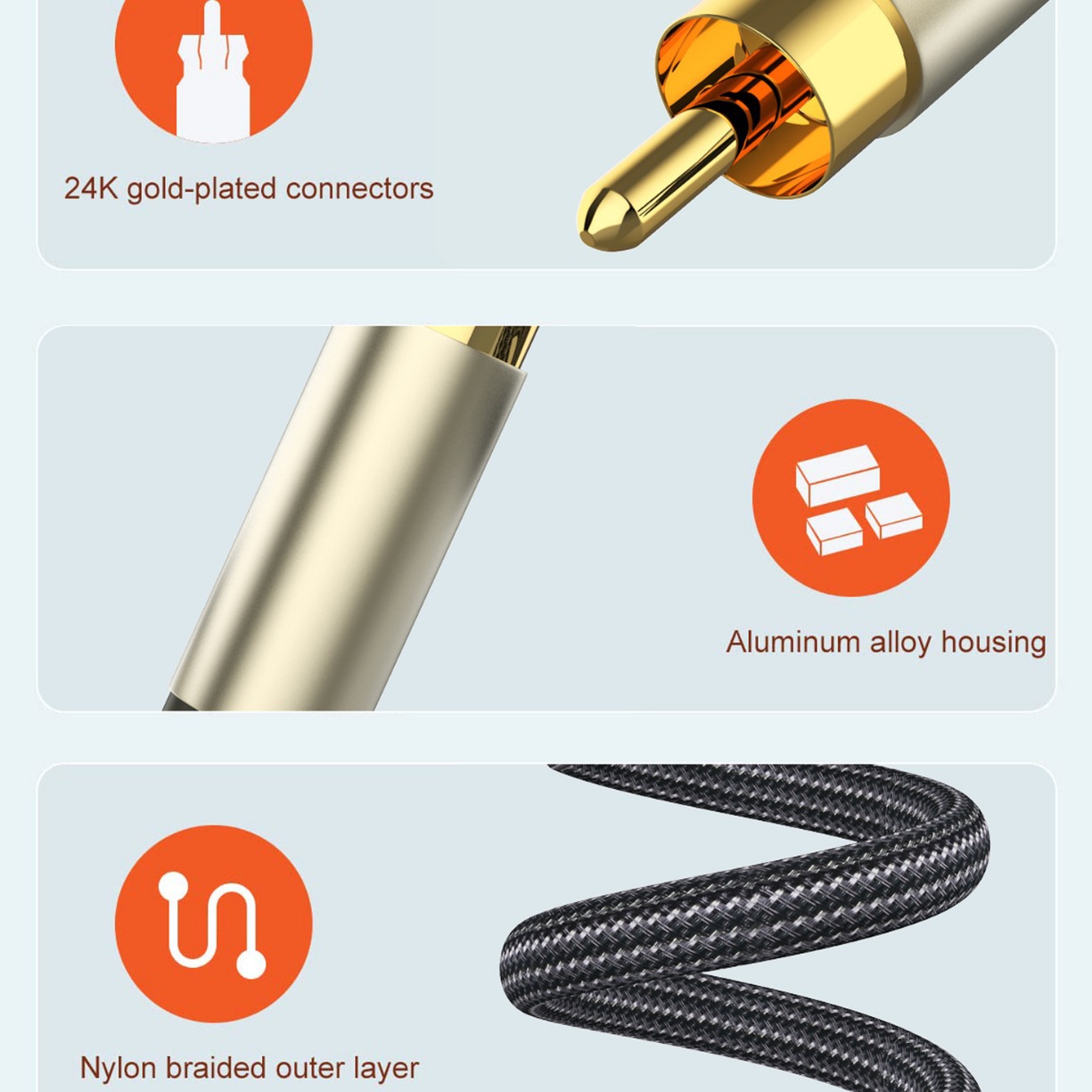 Cable de audio de SALIDA COAXIAL DIGITAL TV DVD amplificador de potencia altavoz de audio Cable de loto RCA cable de audio público a público