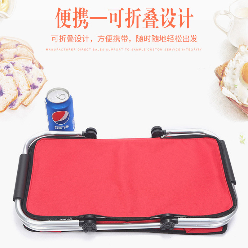 Cesta Térmica Plegable para Picnic de Tela Oxford Portátil para Camping image 5
