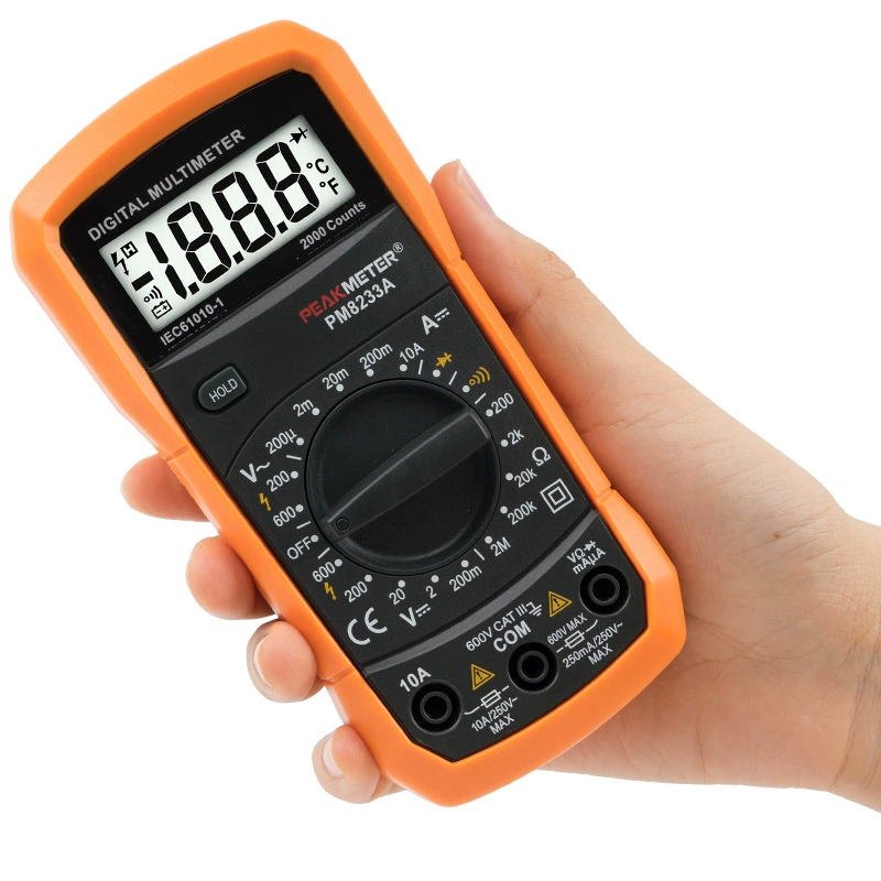 Huayi PEAKMETER Цифровой мультиметр PM8233A Ручной универсальный метр Высокоточный ремонт электрик многофункциональный