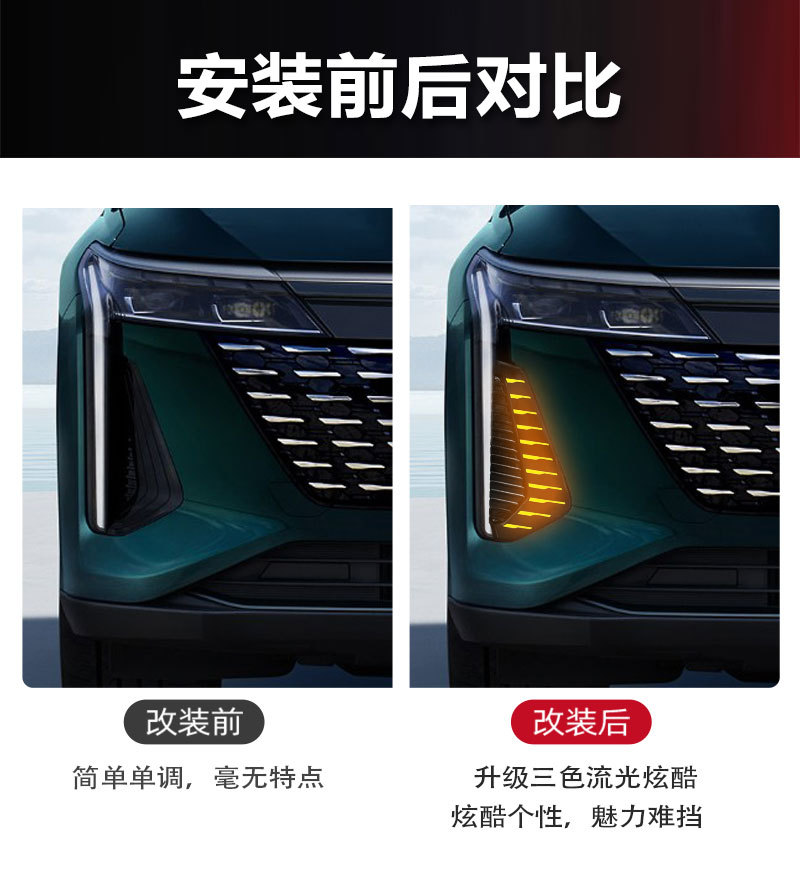 Suitable for Chery Exeed Yaoguang Daytime Running Light Modification Omoda C9 Dedicated Led Daytime Running Light Front Bumper Light