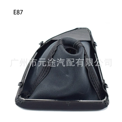 gear cover, Sürətlər qutusu və əl tormozu başlıqları - sk-bmw069-e87-manual-transmission-black-leather-with-black-stitching-left-hand-drive